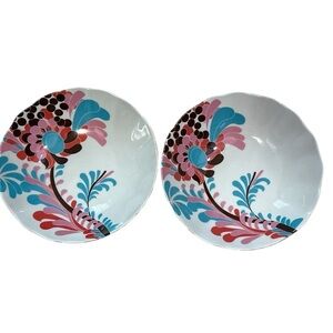 Two Kate Spade Lenox Gwinnett Lane Creme Floral Pasta Bowls 8.5” New without tag